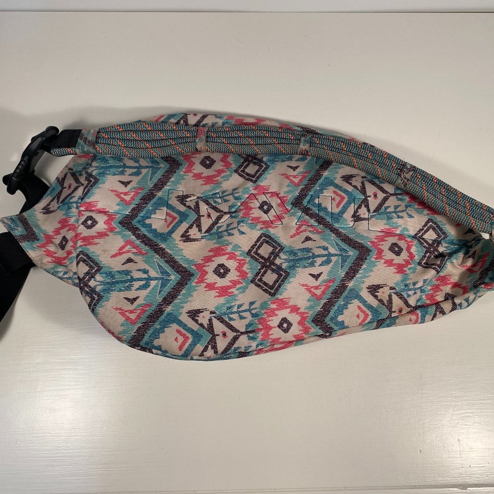 Kavu Multi-Color Aztec Print Canvas Rope Sling Bag - image 3